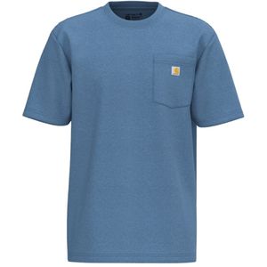 Carhartt Men's Loose Fit Heavyweight Pocket Short Sleeve T-Shirt - Blue Lagoon