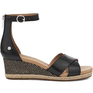 Ugg Women's  Eugenia Ankle Strap Sandal -  Black Leather