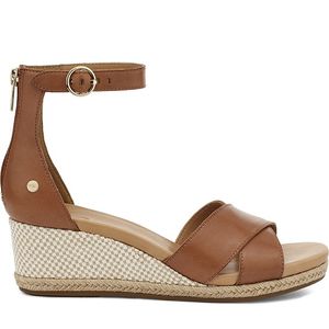Ugg Women's  Eugenia Ankle Strap Sandal -  Tan Leather