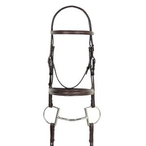 Camelot Fancy Stitched Round Wide Padded Bridle - Brown