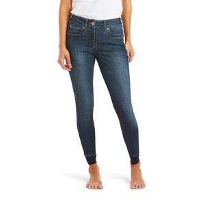 Ariat Women's Halo Denim Knee Patch Breech - Blue