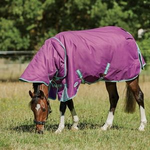 Weatherbeeta Premier Freedom Pony Detach-A-Neck Rain Sheet - Purple/Navy/Mint