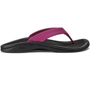 Olukai Women's  'Ohana  Beach Sandals - Orchid Flower/Black