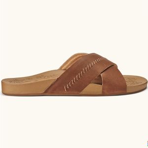 Olukai Women's Kipe'a 'Olu Slide Sandals - Sahara