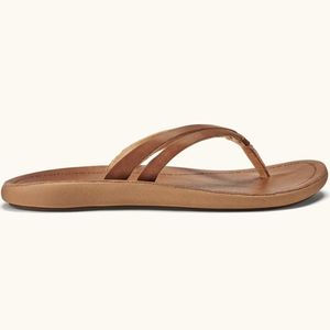 Olukai Women's Kapehe Luana Leather Sandals - Sahara/Sahara