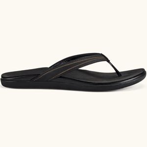 Olukai Women's ‘Aukai Leather Sandals - Black