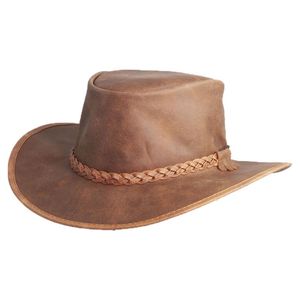 Head 'N Home Crusher Outback Leather Hat - Copper