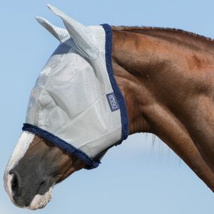 Amigo Fly Mask - Silver/Navy