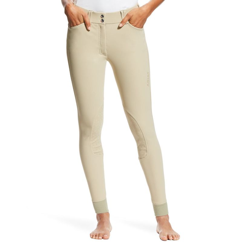 Ariat Women's Tri Factor Grip Knee Patch Breech - Tan