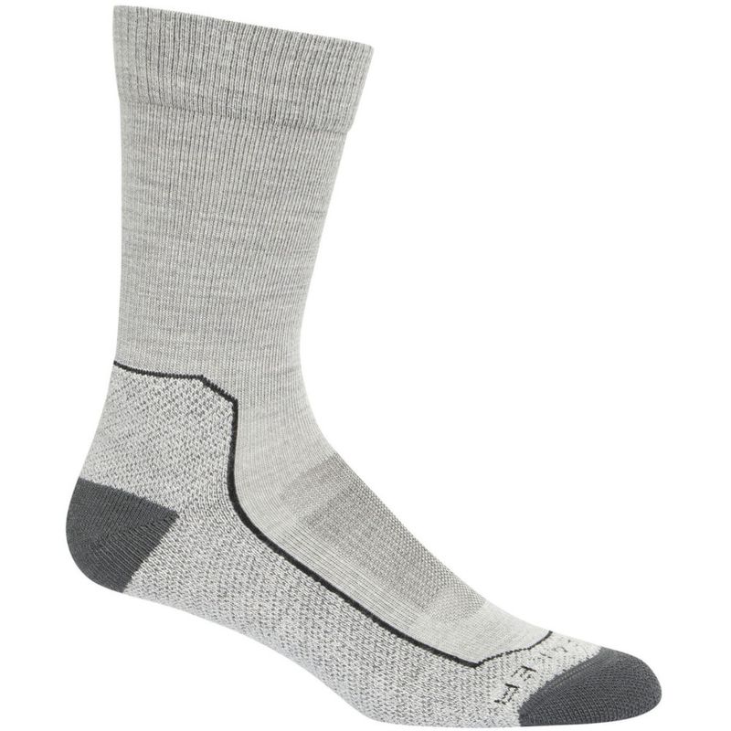 icebreaker Hike Light Crew Socks Men s L Blizzard Heather