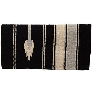 Weaver Double Weave Acrylic Saddle  Blanket (32" x 32") - Black/Cream/Gray