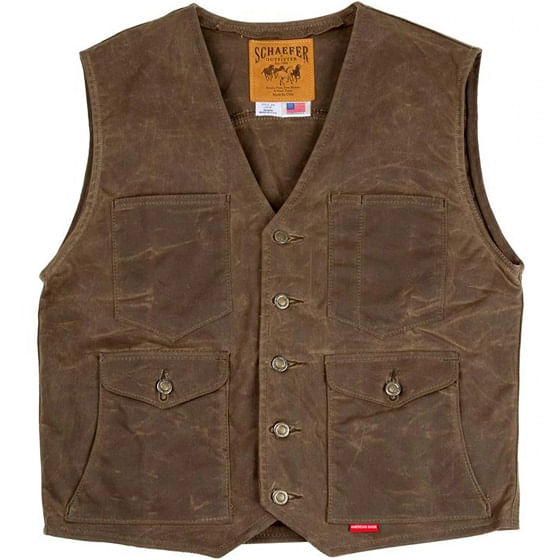 Schaefer Vest Blanket cheapest Lined Western Mesquite Vest Canvas Brown XL USA NWT