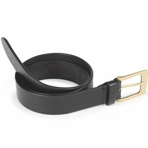 Shires Aubrion Skinny Leather Belt - Black