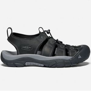 Keen Men's Newport Leather Sandals - Black/Steel Grey