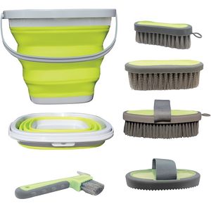 Professional Choice Grooming Kit with Collapsible Bucket - Lime