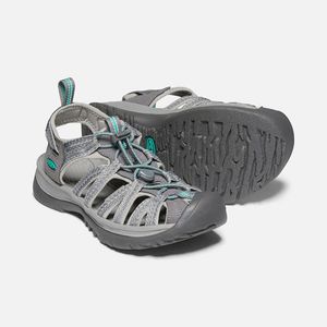 Keen Women's Whisper Sandals - Medium Grey/Peacock Green