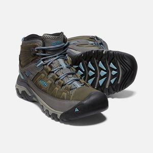 Keen Women's Targhee III Waterproof Mid Hiking Boots - Magnet/Atlantic Blue
