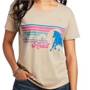 Ariat Women's Desert Wild T-Shirt - Oatmeal Heather