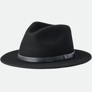 Brixton Unisex Messer Fedora - Black/Black