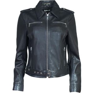 Schott Women's Lambskin Moto Jacket - Black