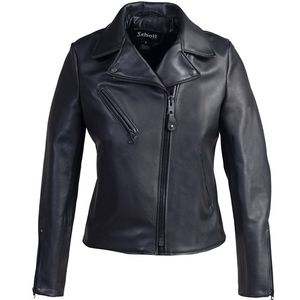 Schott 503W Women's Cowhide Moto Jacket - Black