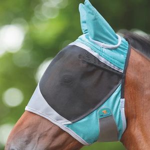 Shires Deluxe Fly Mask with Ears - Green