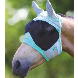 Shires Air Motion Fly Mask with Ears - Aqua