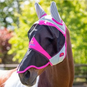 Shires Air Motion Fly Mask with Ears & Nose - Pink