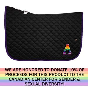 LGBTQIA+ Collection - Ogilvy Baby Jump Pad - Black/Bright Purple/Apple Saddlery Rainbow Logo