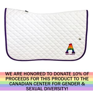 LGBTQIA+ Collection - Ogilvy Baby Jump Pad - White/Bright Purple/Apple Saddlery Rainbow Logo