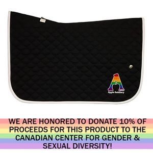 LGBTQIA+ Collection - Ogilvy Baby Jump Pad - Black/White/Apple Saddlery Rainbow Logo
