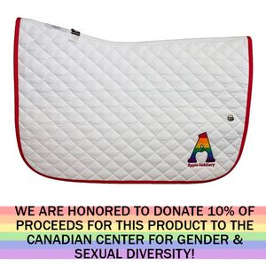 LGBTQIA+ Collection - Ogilvy Baby Jump Pad - White/Red/Apple Saddlery Rainbow Logo