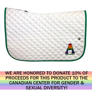 LGBTQIA+ Collection - Ogilvy Baby Jump Pad - White/Kelly Green/Apple Saddlery Rainbow Logo