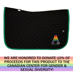 LGBTQIA+ Collection - Ogilvy Baby Jump Pad - Black/Kelly Green/Apple Saddlery Rainbow Logo