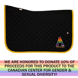 LGBTQIA+ Collection - Ogilvy Baby Jump Pad - Black/Yellow Gold/Apple Saddlery Rainbow Logo