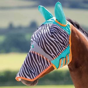 Shires Zeb-tek Flymask with Ears & Nose - Zebra Print