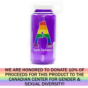 LGBTQIA+ Collection - Nalgene  32oz Wide Mouth Water Bottle with Apple Saddlery Logo - Purple