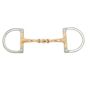 BR Double Jointed D-Ring Snaffle Bit Soft 14MM
