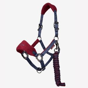 LeMieux Vogue Halter and Lead Rope - Burgundy/Navy