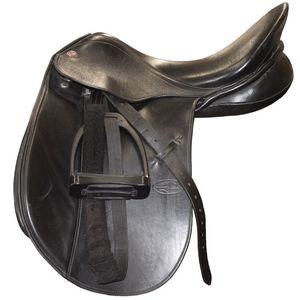 Used Courbette Dressage  Saddle 18" M/W - Black