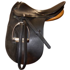 Used Stubben Tristan Dressage Saddle 17.5"/31C Black Con#21673