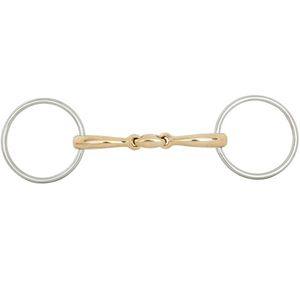 BR Double-Jointed Loose Ring Snaffle 14mm