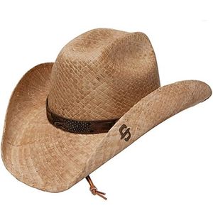 Stetson River Run Shapeable Straw Cowboy Hat - Brown Tea Stained