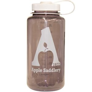 Nalgene 32oz Wide Mouth Water Bottle with Apple Saddlery Logo - Aubergine/White Lid/White Logo