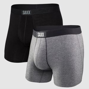 Saxx Vibe Boxer Brief 2 Pack - Black/Grey