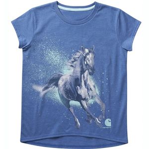 Carhartt Kids' Short Sleeve Running Horse Tee - Blue Heather