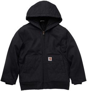 Carhartt Boy's Flannel Quilt Lined Active Jacket - Caviar Black