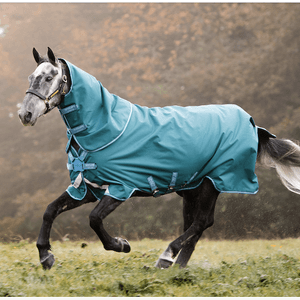 Amigo Bravo 12 Plus 100g Turnout with Disc Front Closure - Storm Green/Turquoise/Aqua