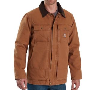 Carhartt Men's Full Swing Relaxed Fit Washed Duck Insulated Traditional Coat - Carhartt Brown