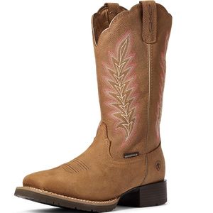 Ariat Women's Hybrid Rancher Waterproof Western Boot - Pebbled Tan